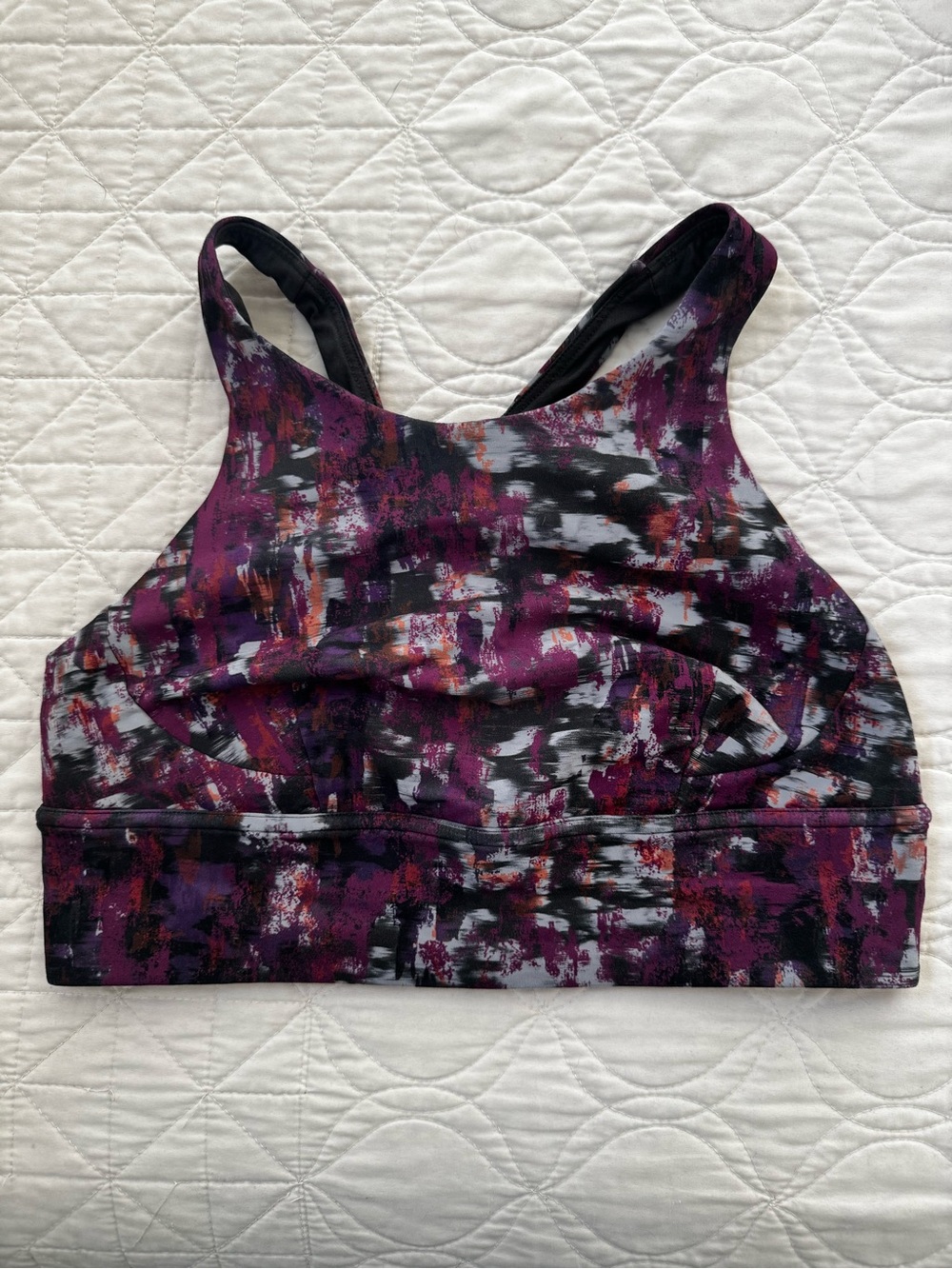 Lululemon Wunder Train Longline Bra Cinder Flash Multi